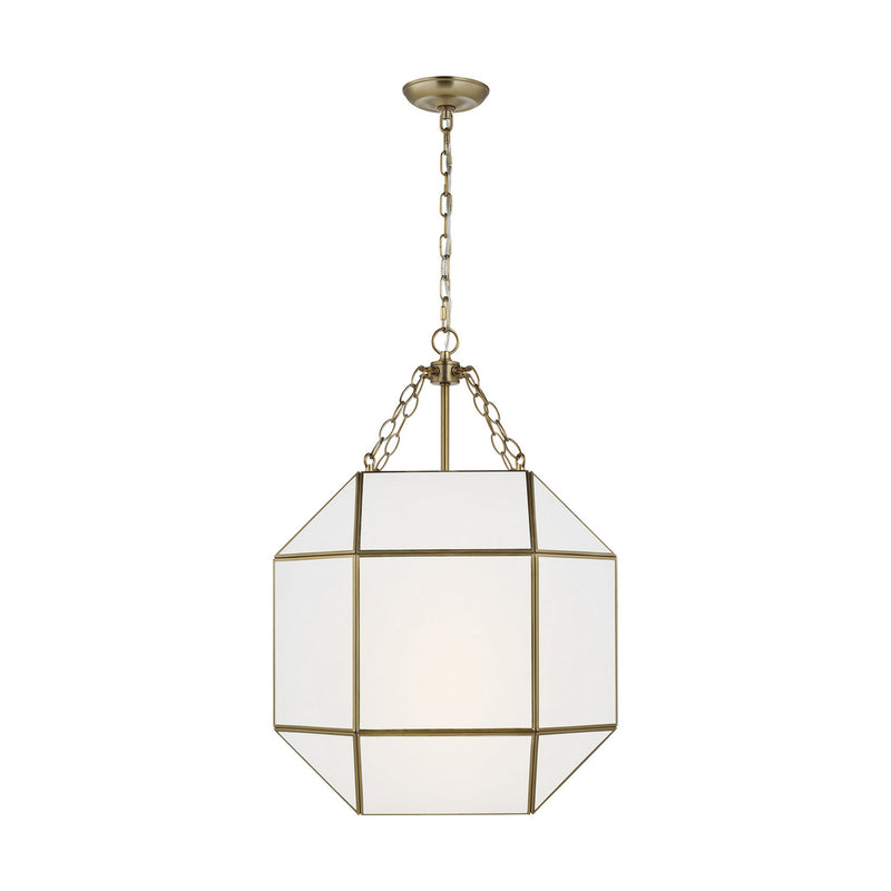 Visual Comfort Studio 5279453-848 Three Light Lantern, Satin Brass