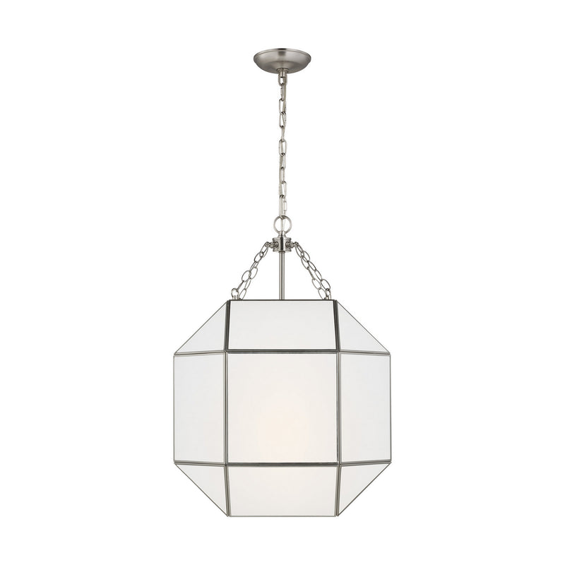Visual Comfort Studio 5279453EN-962 Three Light Lantern, Brushed Nickel