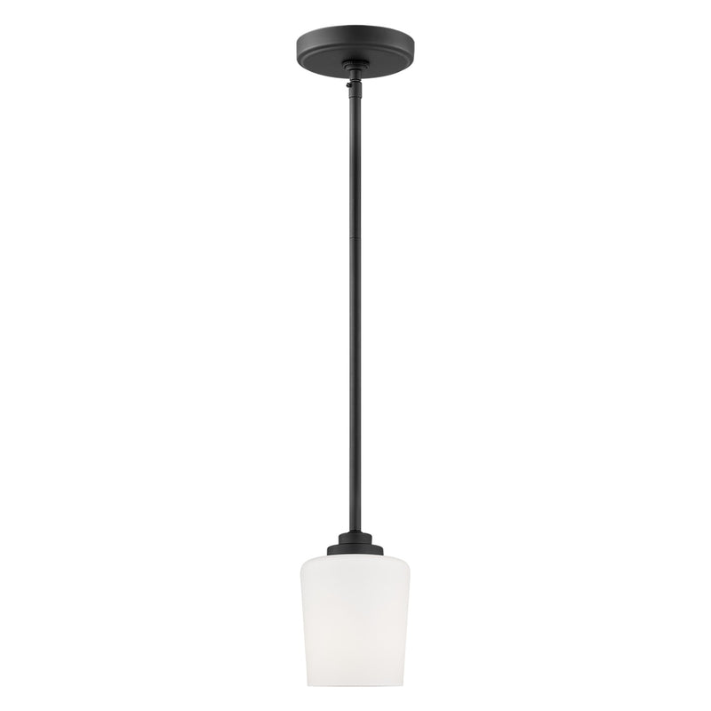Generation Lighting 6102801-112 One Light Mini-Pendant, Midnight Black