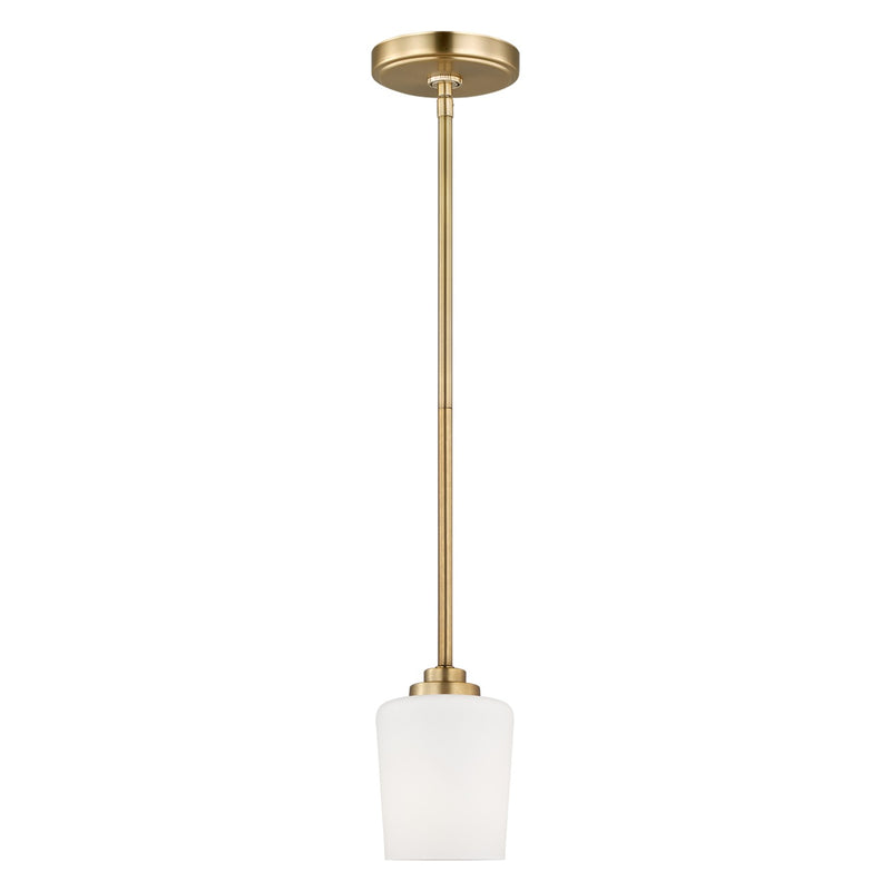 Generation Lighting 6102801-848 One Light Mini-Pendant, Satin Brass