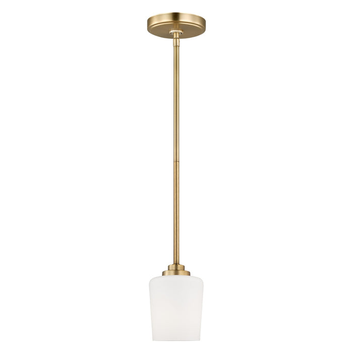 Generation Lighting 6102801EN3-848 One Light Mini-Pendant, Satin Brass