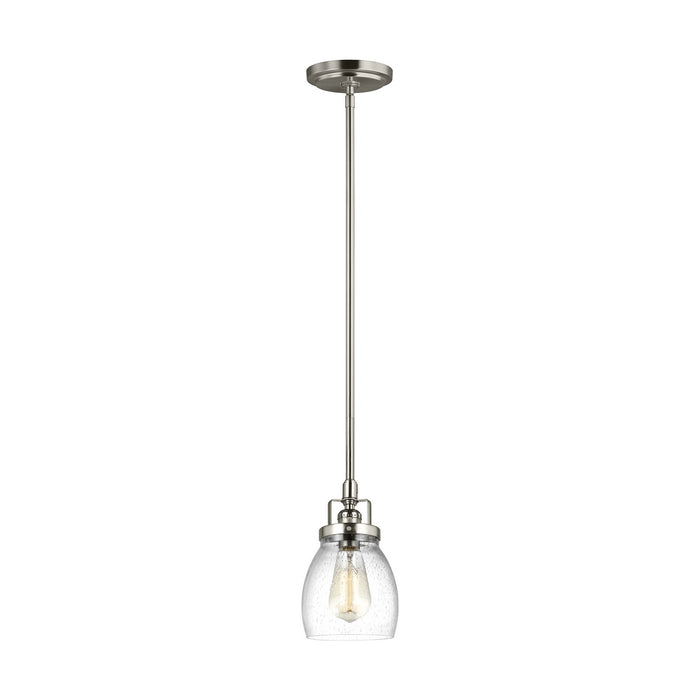 Generation Lighting 6114501EN7-962 One Light Mini-Pendant, Brushed Nickel