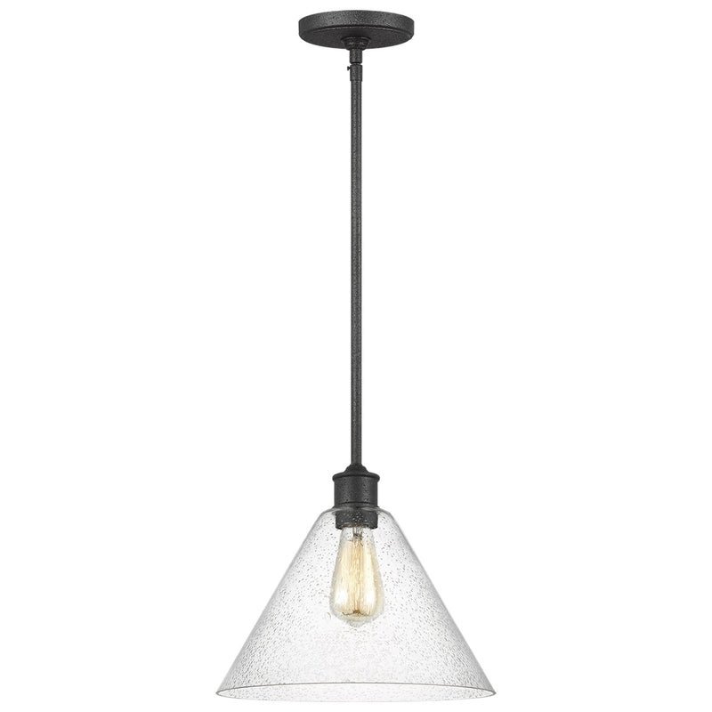 Generation Lighting 6227801-112 One Light Pendant, Midnight Black