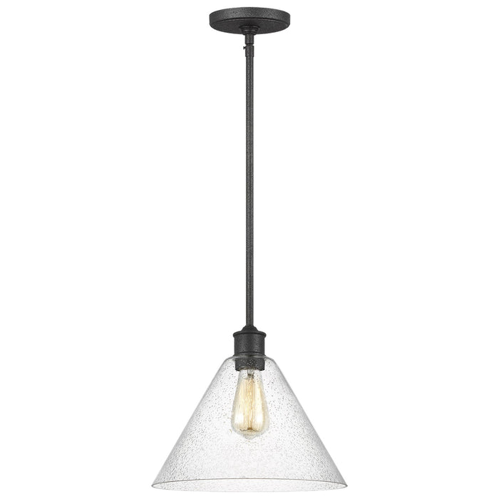 Generation Lighting 6227801-112 One Light Pendant, Midnight Black