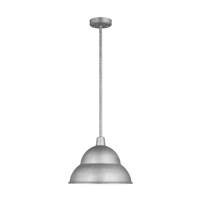 Visual Comfort Studio 6236701-57 One Light Outdoor Pendant, Weathered Pewter