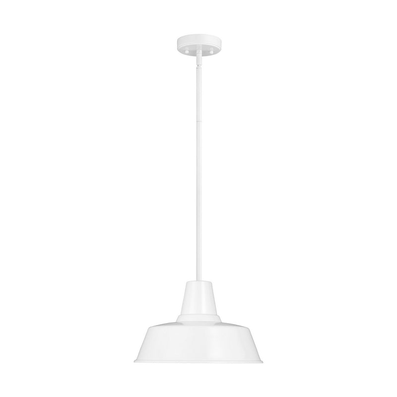 Visual Comfort Studio 6237401EN3-15 One Light Outdoor Pendant, White