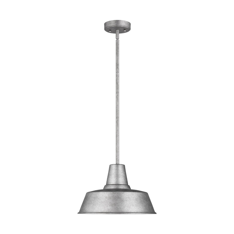 Visual Comfort Studio 6237401EN3-57 One Light Outdoor Pendant, Weathered Pewter