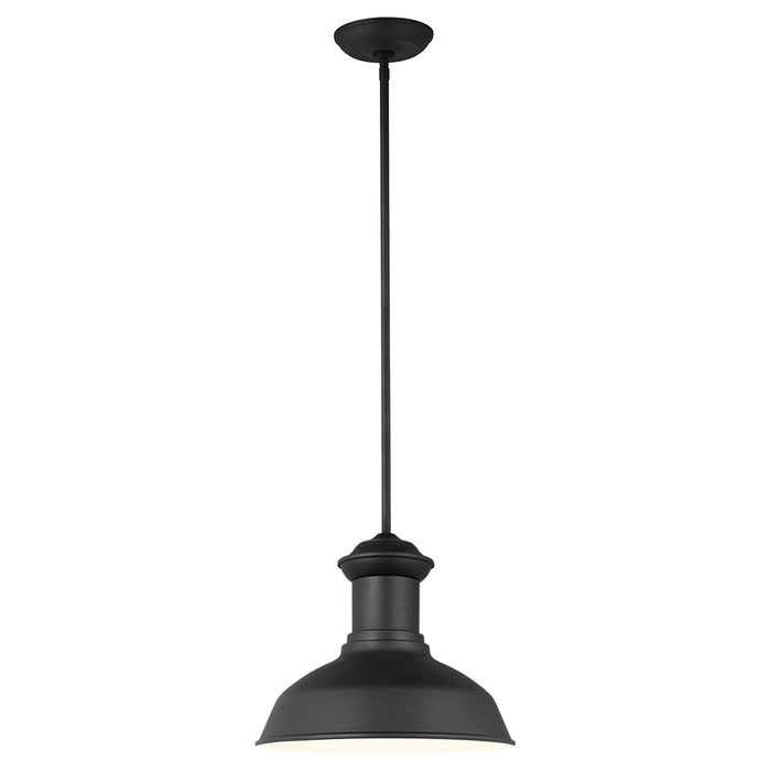Generation Lighting 6247701-12 One Light Outdoor Pendant, Black