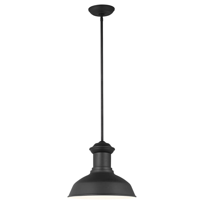 Generation Lighting 6247701EN3-12 One Light Outdoor Pendant, Black
