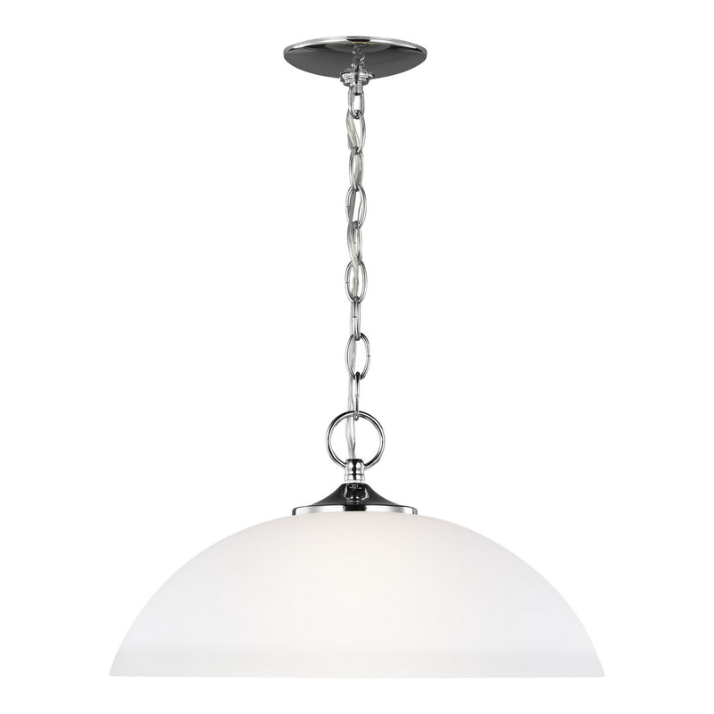 Generation Lighting 6516501-05 One Light Pendant, Chrome