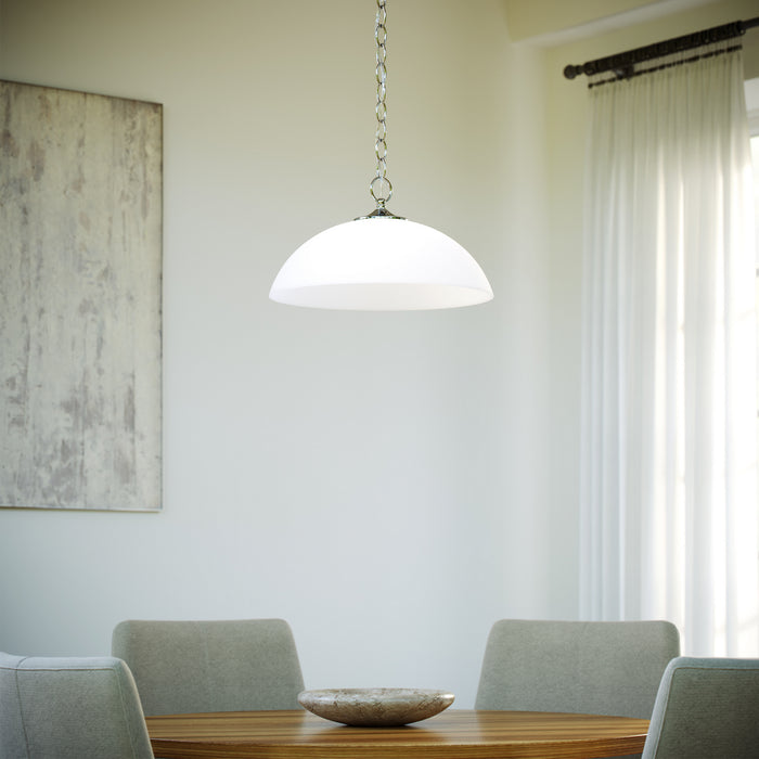 Generation Lighting 6516501-962 One Light Pendant, Brushed Nickel