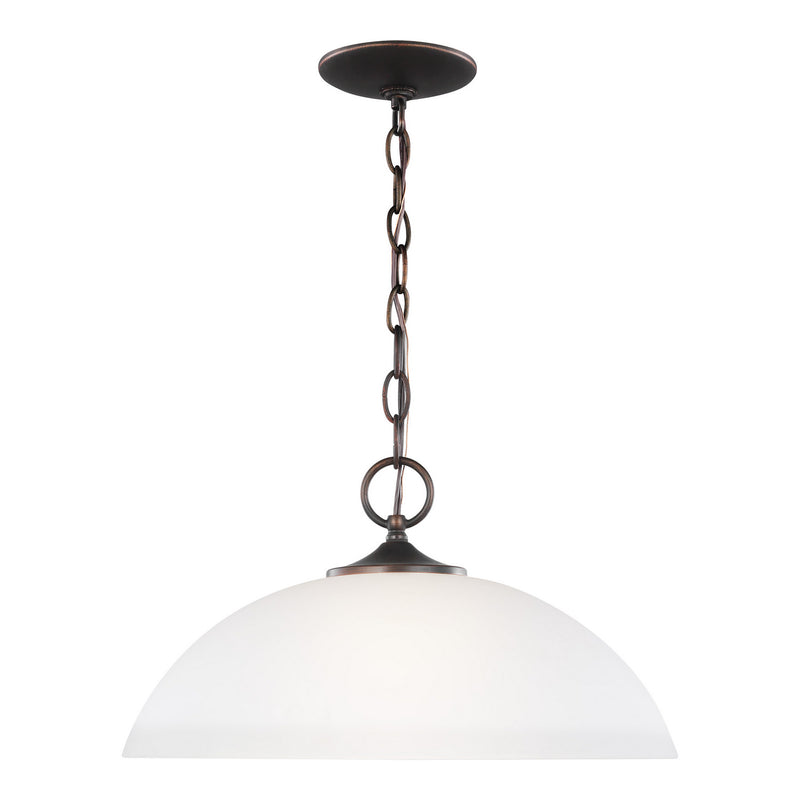 Generation Lighting 6516501EN3-710 One Light Pendant, Bronze