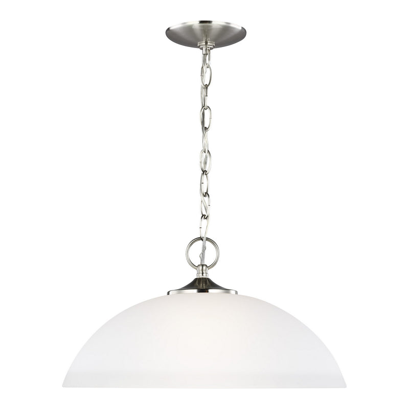 Generation Lighting 6516501EN3-962 One Light Pendant, Brushed Nickel