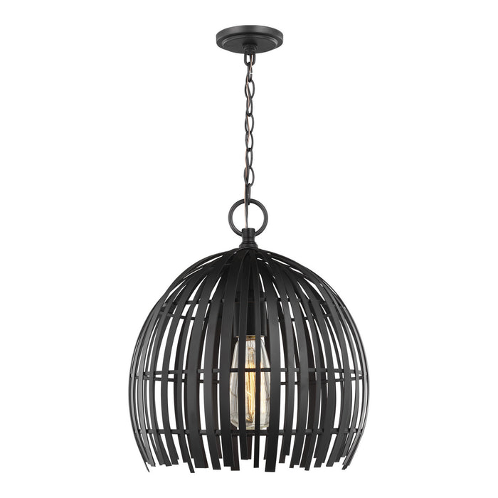 Visual Comfort Studio 6522701-112 One Light Pendant, Midnight Black