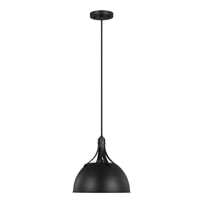 Visual Comfort Studio 6524201EN3-112 One Light Pendant, Midnight Black