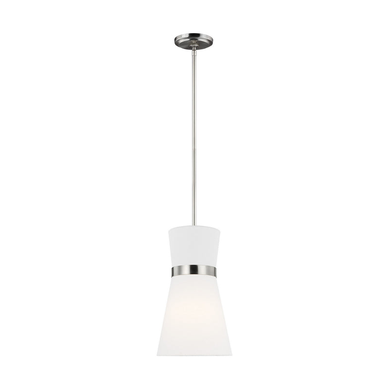 Visual Comfort Studio 6590501-962 One Light Pendant, Brushed Nickel