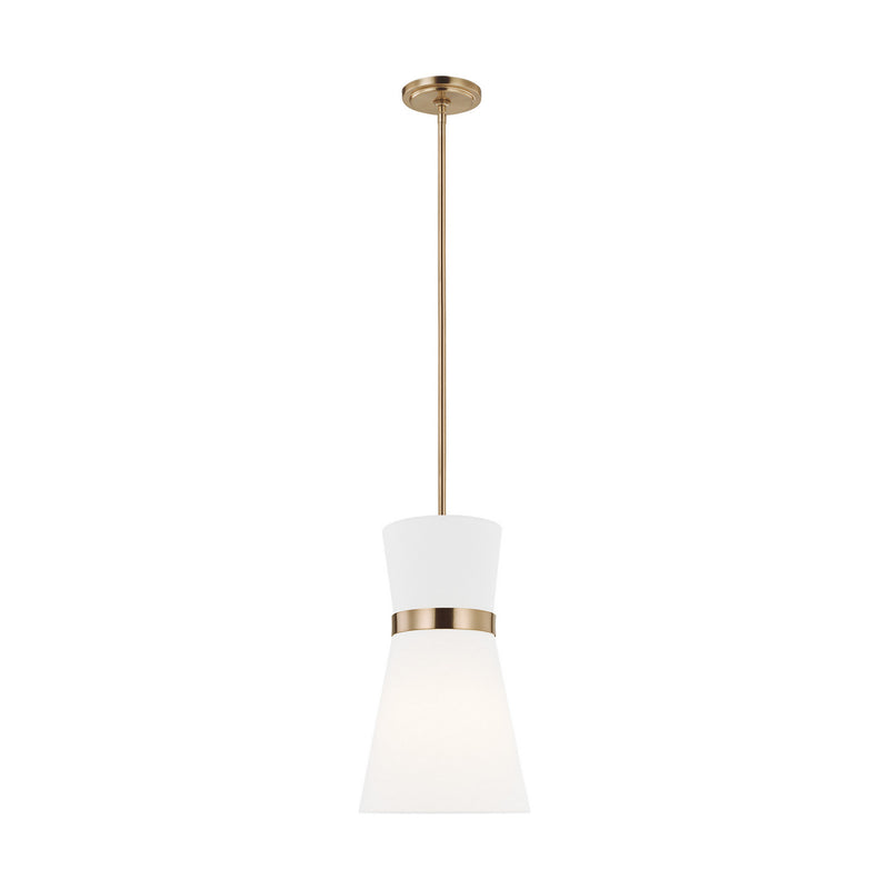 Visual Comfort Studio 6590501EN3-848 One Light Pendant, Satin Brass
