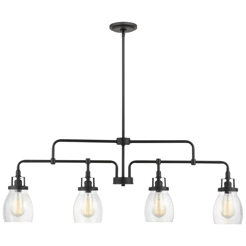 Generation Lighting 6614504-112 Four Light Island Pendant, Midnight Black