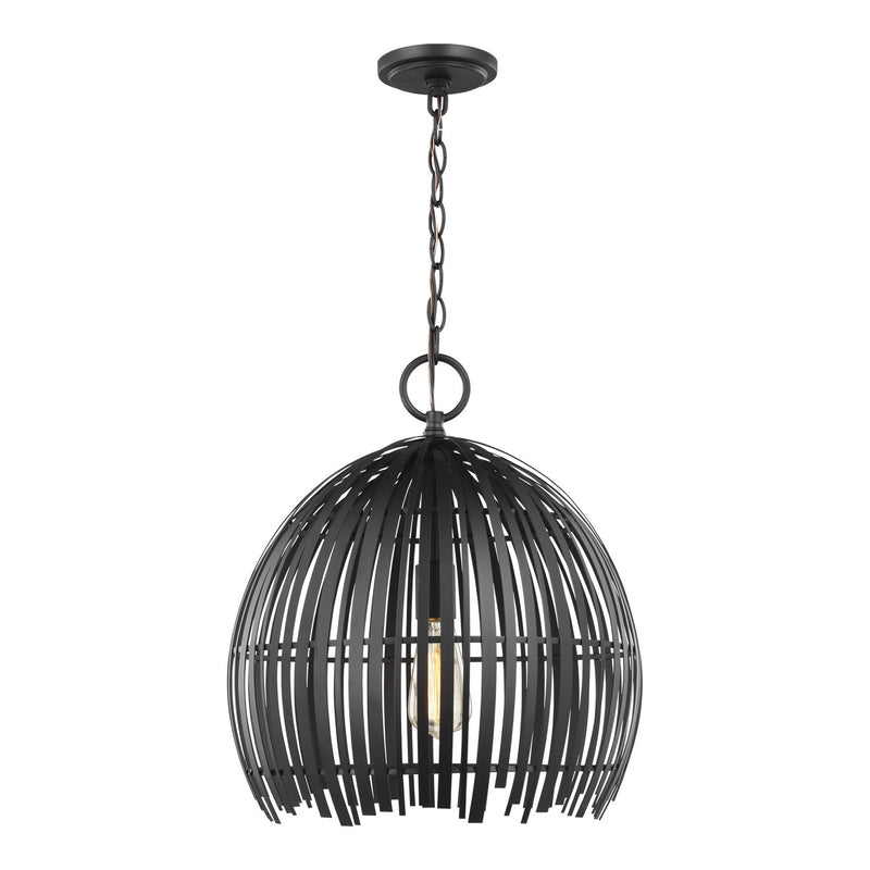 Visual Comfort Studio 6622701-112 One Light Pendant, Midnight Black