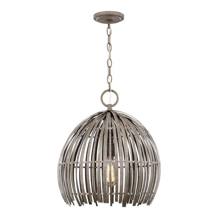 Visual Comfort Studio 6622701-872 One Light Pendant, Washed Pine