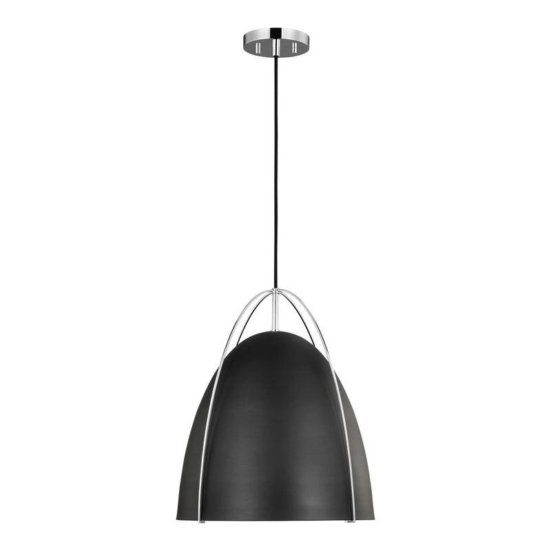 Visual Comfort Studio 6651701-05 One Light Pendant, Chrome
