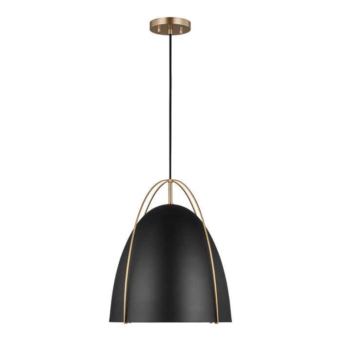 Visual Comfort Studio 6651701-848 One Light Pendant, Satin Brass