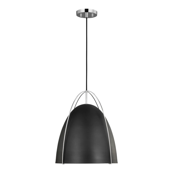 Visual Comfort Studio 6651701EN3-05 One Light Pendant, Chrome