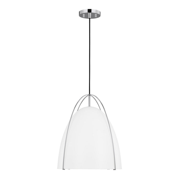 Visual Comfort Studio 6651801-05 One Light Pendant, Chrome