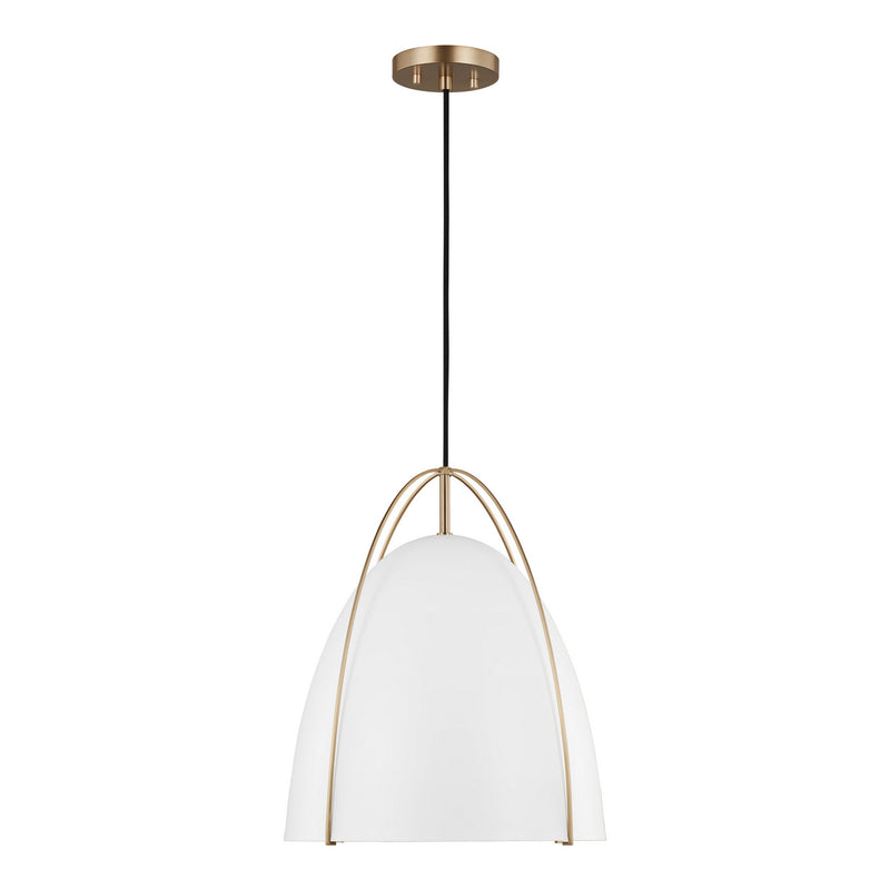 Visual Comfort Studio 6651801-848 One Light Pendant, Satin Brass