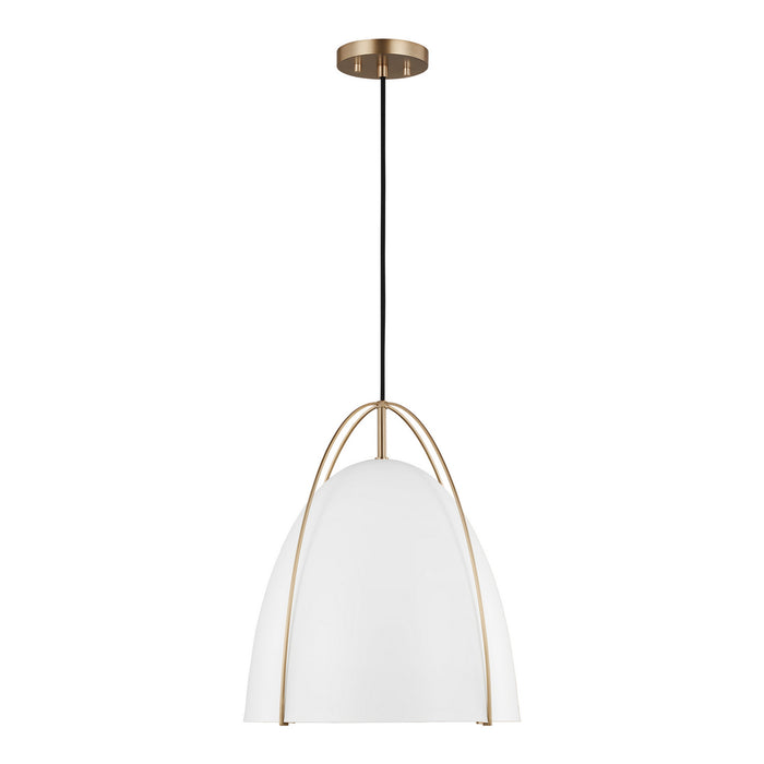 Visual Comfort Studio 6651801-848 One Light Pendant, Satin Brass