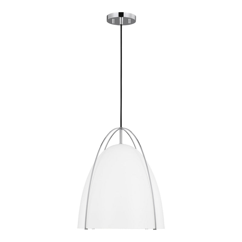 Visual Comfort Studio 6651801EN3-05 One Light Pendant, Chrome