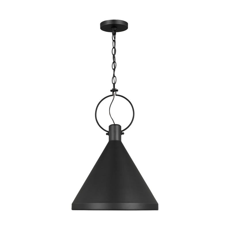 Visual Comfort Studio 6684901-112 One Light Pendant, Midnight Black