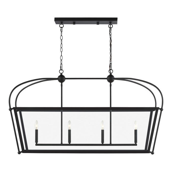Visual Comfort Studio 6691004-112 Four Light Linear Foyer, Midnight Black