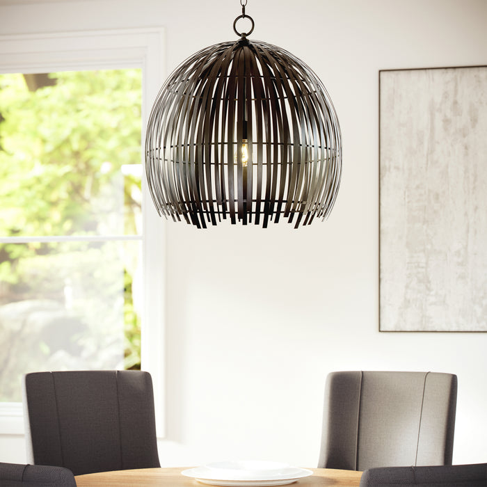 Visual Comfort Studio 6722701-112 One Light Pendant, Midnight Black
