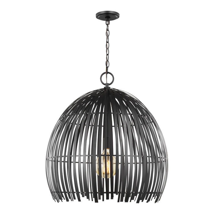 Visual Comfort Studio 6722701-112 One Light Pendant, Midnight Black