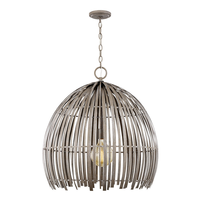 Visual Comfort Studio 6722701-872 One Light Pendant, Washed Pine