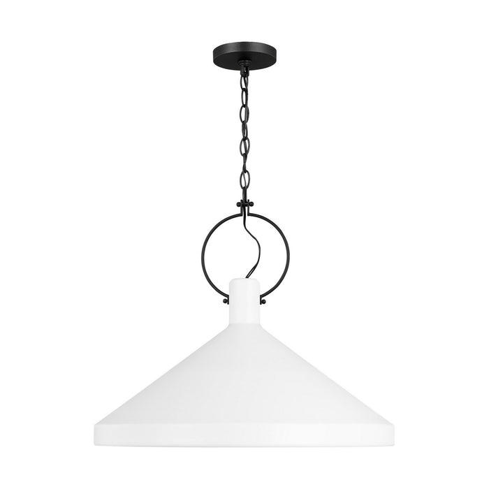 Visual Comfort Studio 6884901-115 One Light Pendant, Matte White