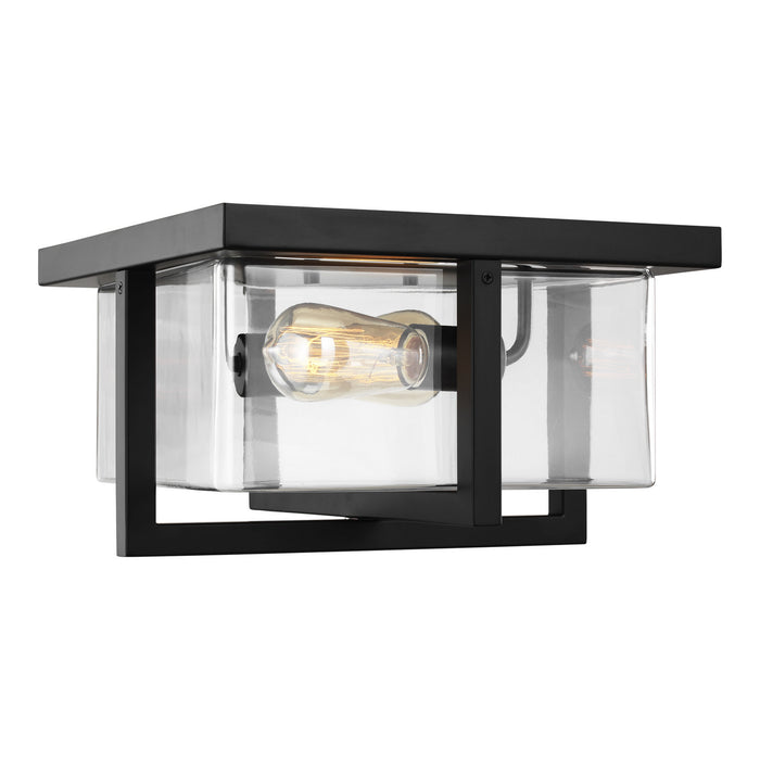 Generation Lighting 7541502-112 Two Light Flush Mount, Midnight Black