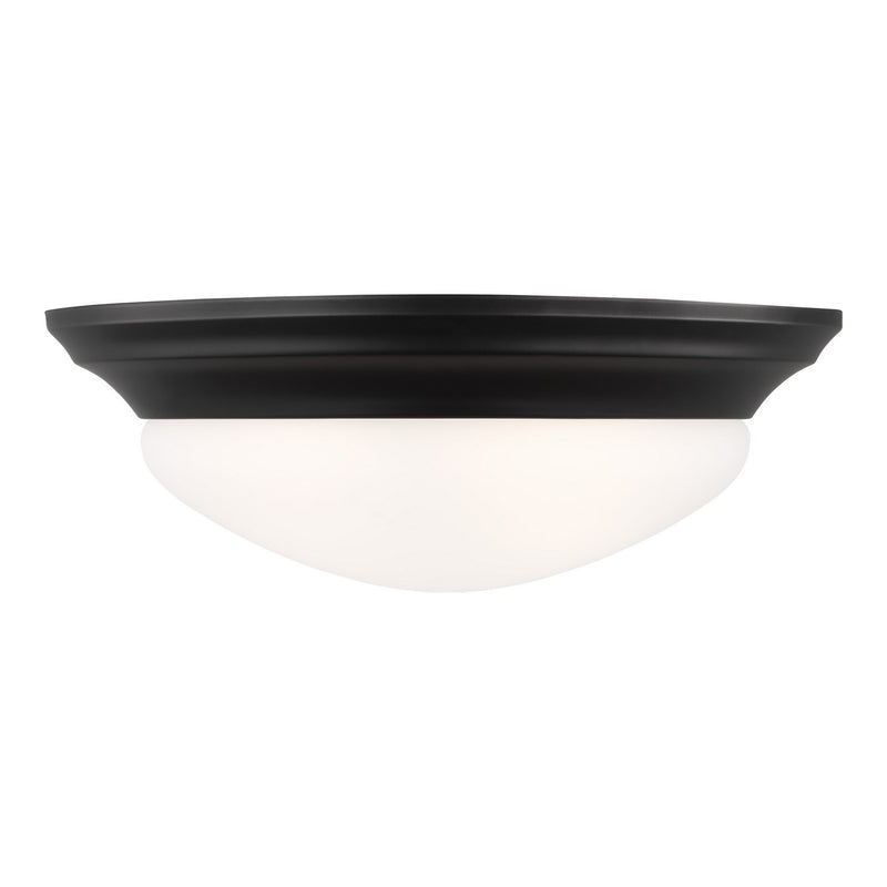 Generation Lighting 75435-112 Two Light Flush Mount, Midnight Black