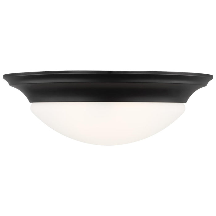 Generation Lighting 75436-112 Three Light Flush Mount, Midnight Black