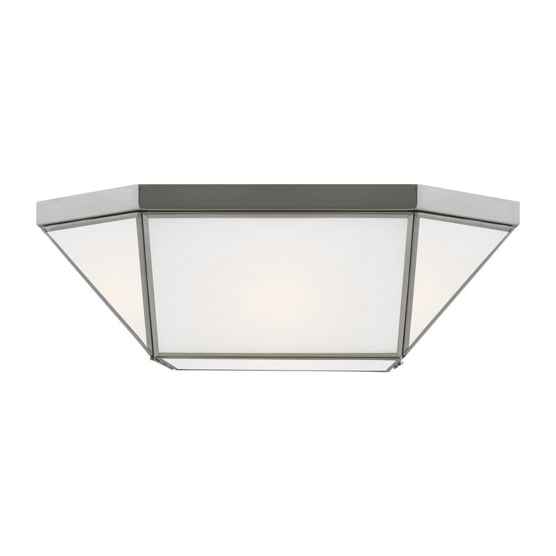 Visual Comfort Studio 7579452-962 Two Light Flush Mount, Brushed Nickel