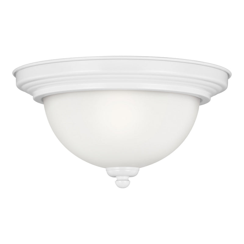 Generation Lighting 77063EN3-15 One Light Flush Mount, White
