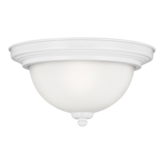 Generation Lighting 77063EN3-15 One Light Flush Mount, White