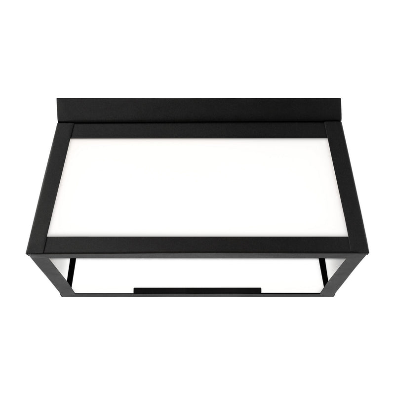Visual Comfort Studio 7848402-12 Two Light Outdoor Flush Mount, Black