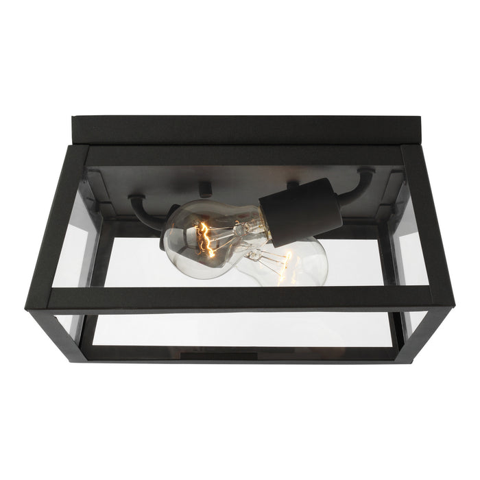 Visual Comfort Studio 7848402-12 Two Light Outdoor Flush Mount, Black