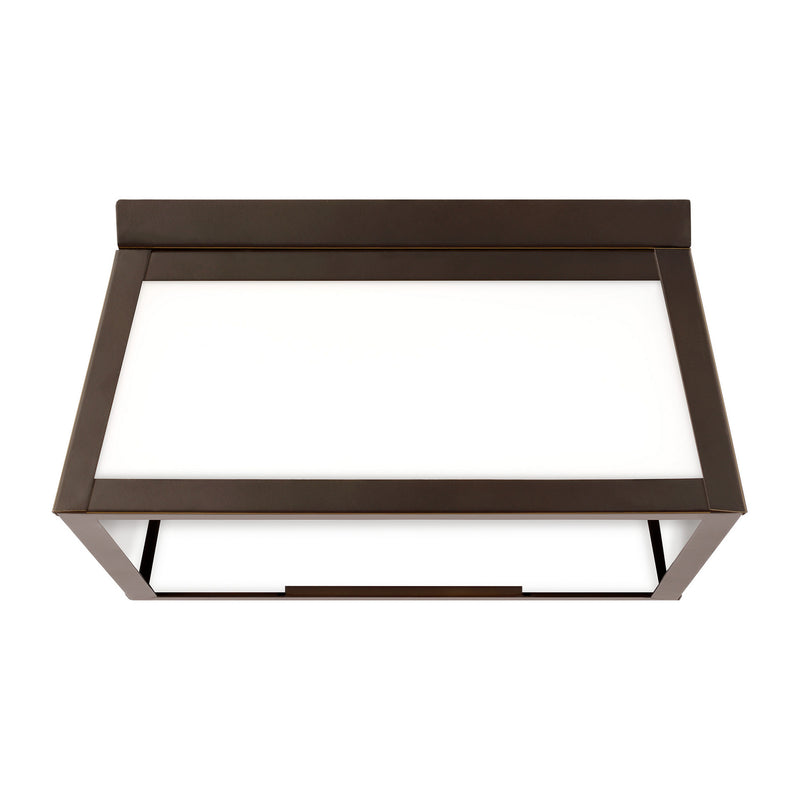 Visual Comfort Studio 7848402-71 Two Light Outdoor Flush Mount, Antique Bronze