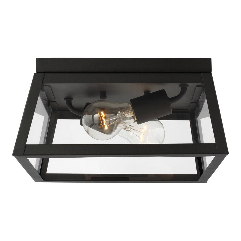 Visual Comfort Studio 7848402EN3-12 Two Light Outdoor Flush Mount, Black