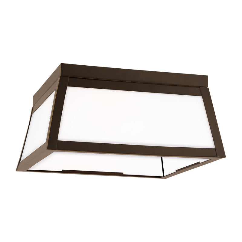 Visual Comfort Studio 7848402EN3-71 Two Light Outdoor Flush Mount, Antique Bronze