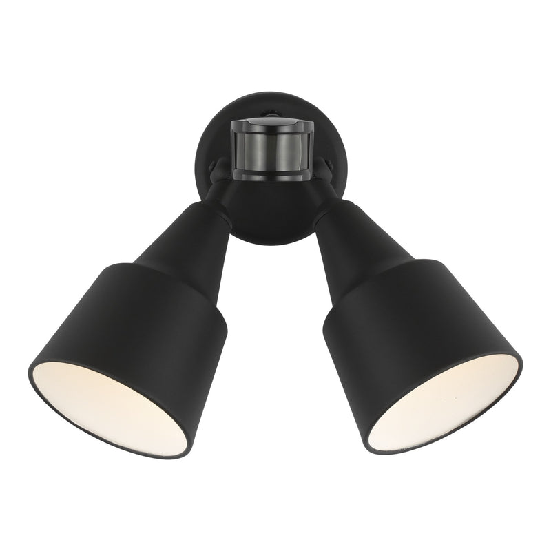 Generation Lighting 8560702PM-12 Two Light Flood with Photo and Motion Sensor, Black