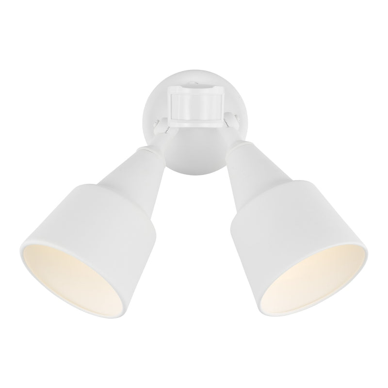 Generation Lighting 8560702PMEN3-15 Two Light Flood with Photo and Motion Sensor, White